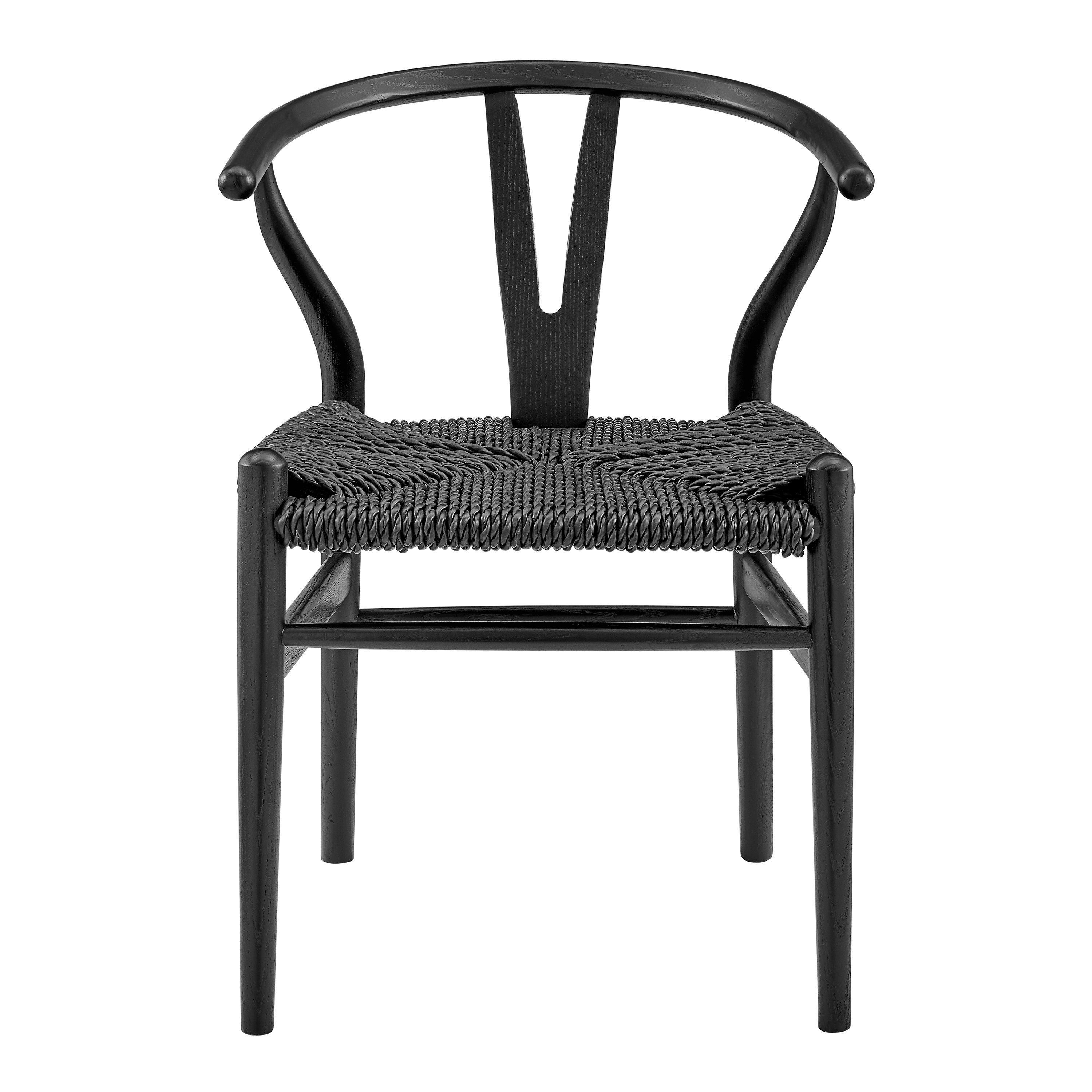 Wishbone chair black online seat